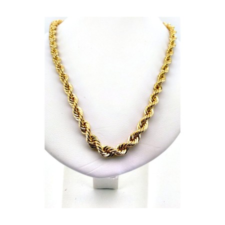 Cadena cordon salomonico de oro 18k 60 cm